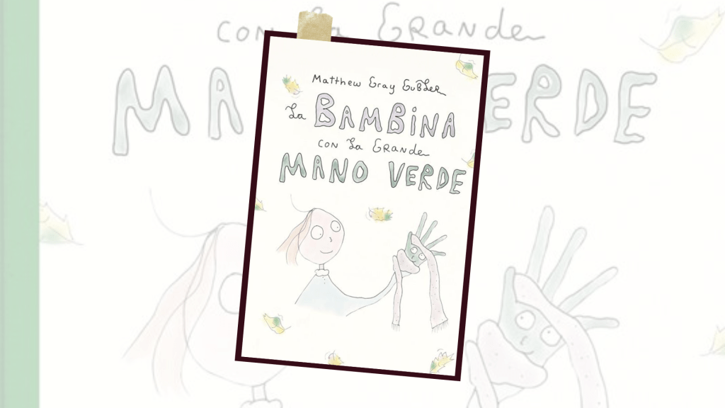 La bambina con la grande mano&nbsp;verde
