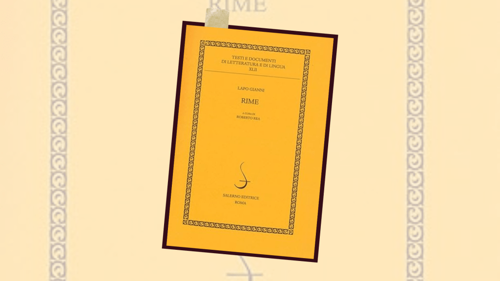 Lapo Gianni –&nbsp;Rime